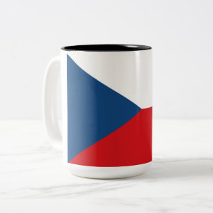 Tschechische Flagge Zweifarbige Tasse