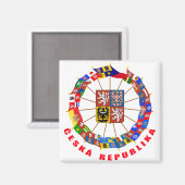 Tschechische Flaggen Pinwheel Magnet (Vorderseite/Rückseite)