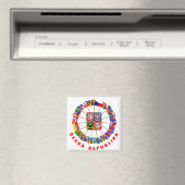 Tschechische Flaggen Pinwheel Magnet (In Situ (Geschirrspüler))