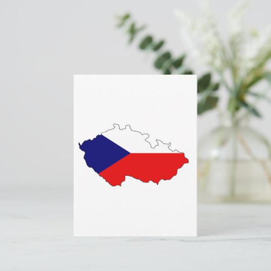 Tschechische Flaggenkarte Postkarte (Stehend Vorderseite)