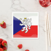 tschechische Hochglanzflagge Serviette (Beispiel)