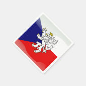 tschechische Hochglanzflagge Serviette (Ecke)