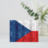 tschechische Holzflagge Postkarte (Stehend Vorderseite)