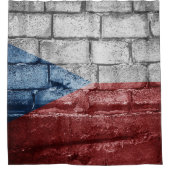 Tschechische Mauer Duschvorhang (Vorderseite)