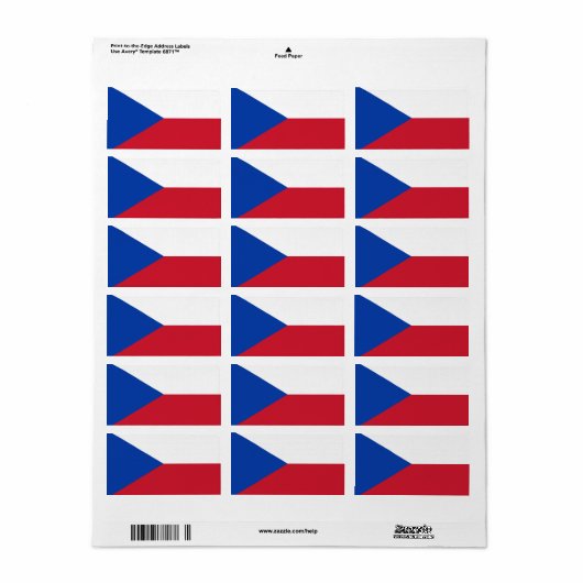Tschechische Republik Adressaufkleber (Vorne)