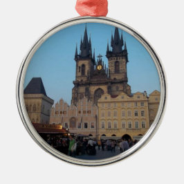 Tschechische Republik-alter Rathausplatz Prags Ornament Aus Metall