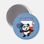 Tschechische Republik Badminton Panda Magnet (Vorderseite/Rückseite)