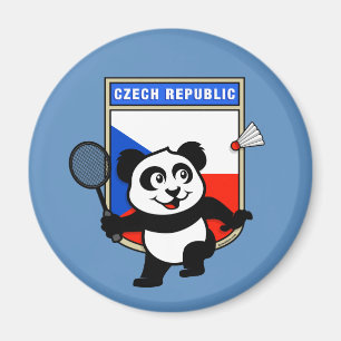 Tschechische Republik Badminton Panda Magnet