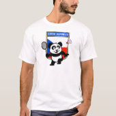 Tschechische Republik Badminton Panda T-Shirt (Vorderseite)