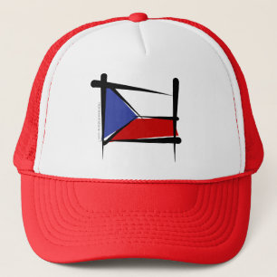 Tschechische Republik-Bürsten-Flagge Truckerkappe
