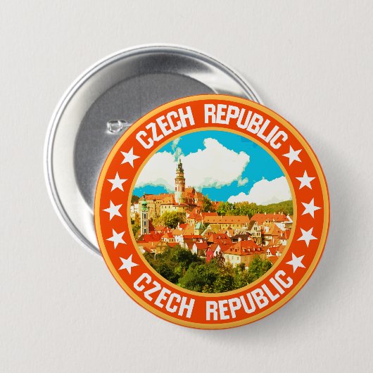 Tschechische Republik Button (Vorne & Hinten)