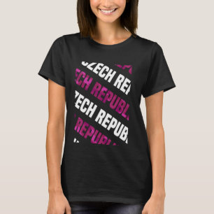 Tschechische Republik Camouflage Muster Pink Camou T-Shirt