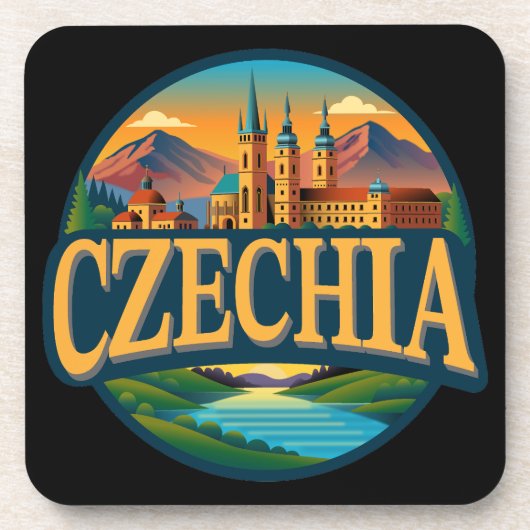 Tschechische Republik Europa Getränkeuntersetzer (Vorderseite)