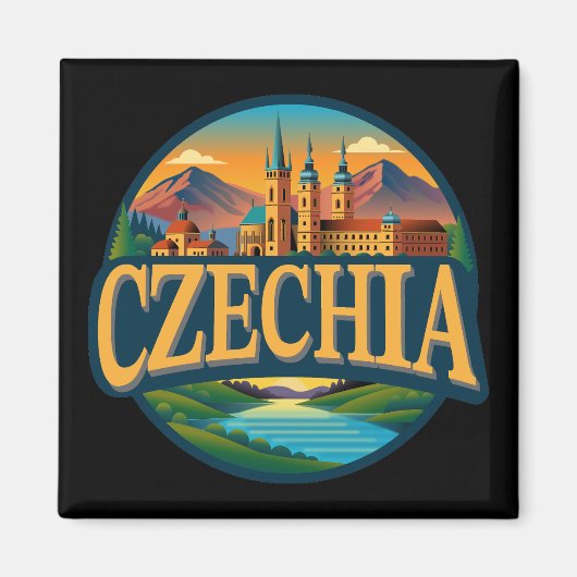 Tschechische Republik Europa Magnet (Vorne)