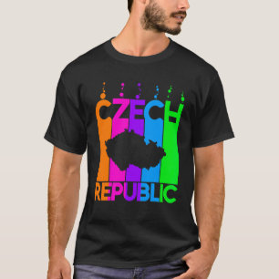Tschechische Republik Farbige Blasen T-Shirt