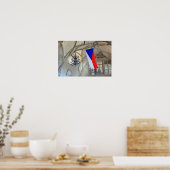 Tschechische Republik Flagge auf der Burg Prag Poster (Küche)
