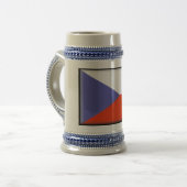 Tschechische Republik-Flagge Bierglas (Vorderseite Links)
