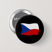 Tschechische Republik Flagge Button (Vorne & Hinten)