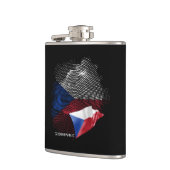 Tschechische Republik Flagge Flachmann (Links)
