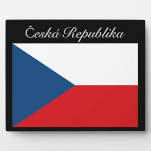Tschechische Republik Flagge Fotoplatte