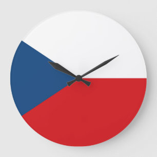 Tschechische Republik Flagge Große Wanduhr