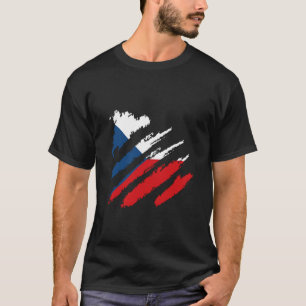 Tschechische Republik Flagge Kralle Tschechischer  T-Shirt