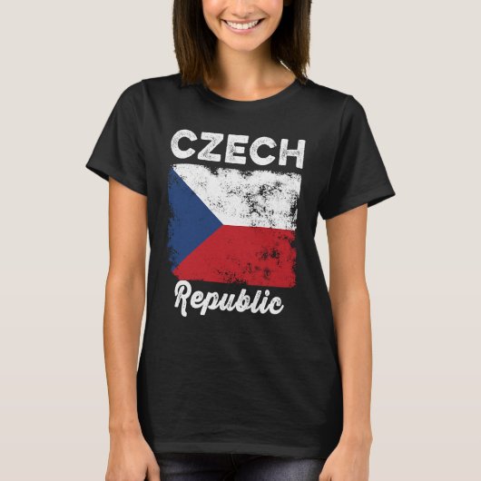 Tschechische Republik Flagge Not leidende Männer F T-Shirt (Vorderseite)