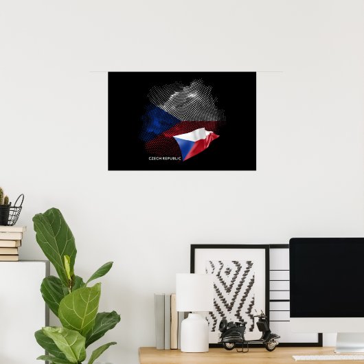 Tschechische Republik Flagge Poster (Heimbüro)