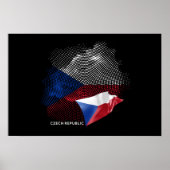 Tschechische Republik Flagge Poster (Vorne)