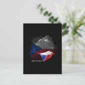Tschechische Republik Flagge Postkarte (Stehend Vorderseite)
