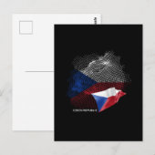 Tschechische Republik Flagge Postkarte (Vorne/Hinten)