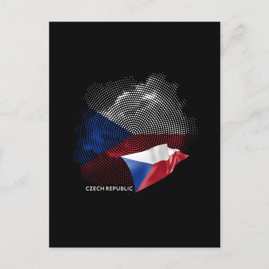 Tschechische Republik Flagge Postkarte (Vorderseite)