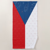 Tschechische Republik-Flaggen-Badetuch Strandtuch (Vorderseite)