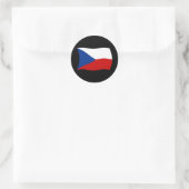 Tschechische Republik Flaggenaufkleber Runder Aufkleber (Tasche)