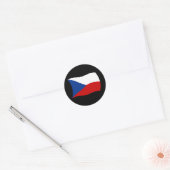 Tschechische Republik Flaggenaufkleber Runder Aufkleber (Umschlag)