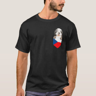 Tschechische Republik Flaggengepanzer Collie Dog i T-Shirt