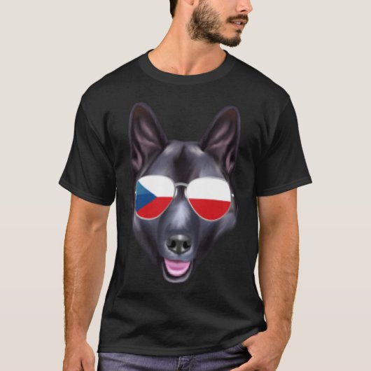 Tschechische Republik Flaggenstaat Norwegischer El T-Shirt (Vorderseite)