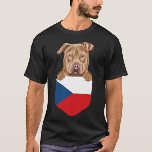 Tschechische Republik Flaggenstaat USA Staffordshi T-Shirt
