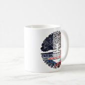Tschechische Republik Frankreich - Tree Roots-Flag Kaffeetasse (VorderseiteRechts)