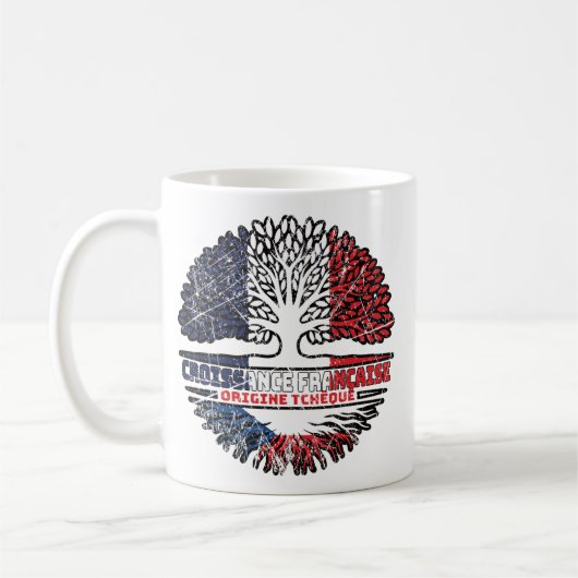 Tschechische Republik Frankreich - Tree Roots-Flag Kaffeetasse (Links)