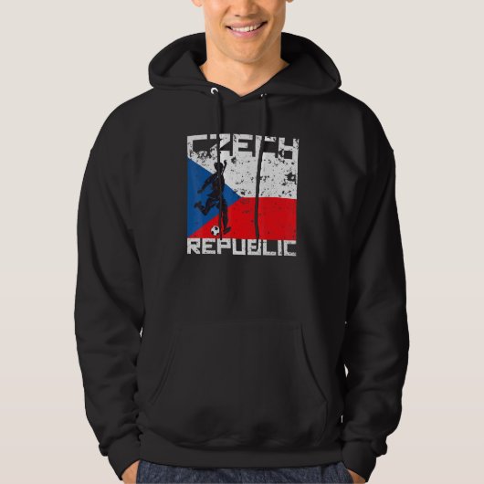 Tschechische Republik Fußball Fan Jersey Flag Cze Hoodie (Vorderseite)
