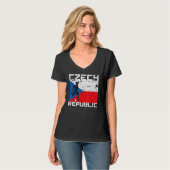 Tschechische Republik Fußball Fan Jersey Flag Cze T-Shirt (Vorderseite Vollansicht)