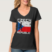 Tschechische Republik Fußball Fan Jersey Flag Cze T-Shirt (Vorderseite)