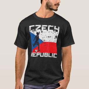 Tschechische Republik Fußball Fan Jersey Flag Cze T-Shirt