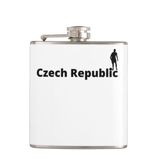 Tschechische Republik Fußball Flachmann (Vorderseite)