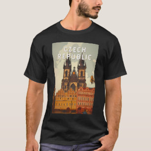 Tschechische Republik Illustration Reise Kunst Vin T-Shirt