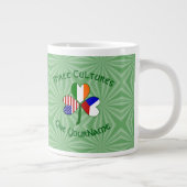 Tschechische Republik Irland USA Kleeblatt Flag Pe Jumbo-Tasse (Rechts)