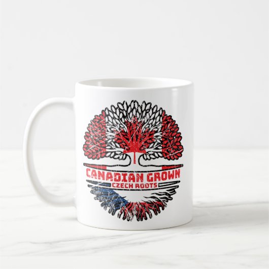 Tschechische Republik Kanada Tree Roots Kaffeetasse (Links)