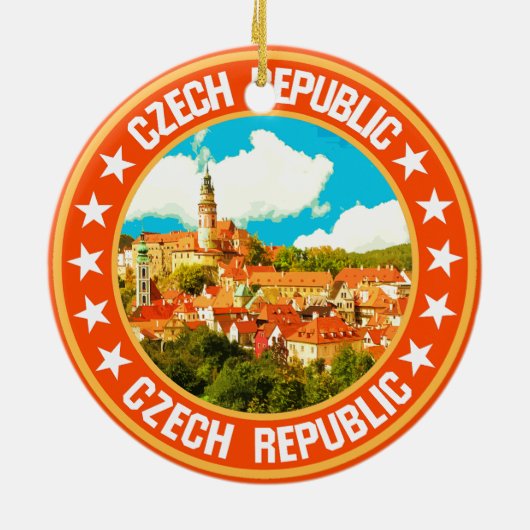 Tschechische Republik Keramik Ornament (Hinten)