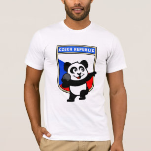Tschechische Republik-Kugelstoßen-Panda T-Shirt